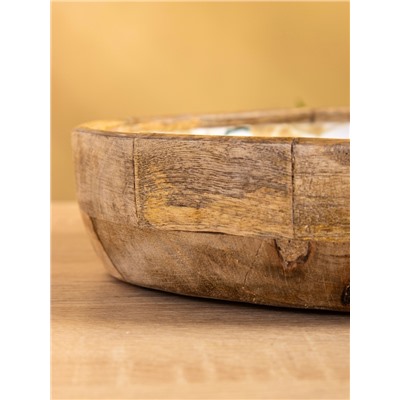 УЦЕНКА Блюдо «Листья» дерево манго 25.5×25.5×6 см