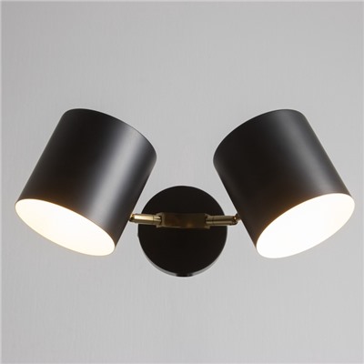 Бра «Азурит» 2хЕ27 40 Вт черный 11×12×36 см