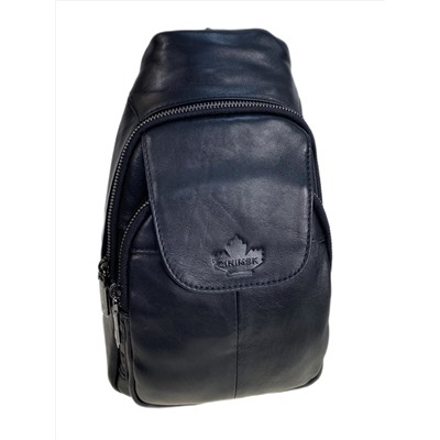 Сумка мужская через плечо из натуральной кожи, цвет черный