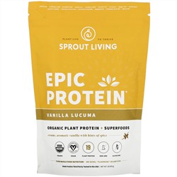 Sprout Living, Epic Protein, ваниль и лукума, 455 г (1 фунт)