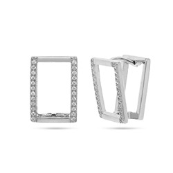 Серьги из серебра куб.циркон., МЦВА394