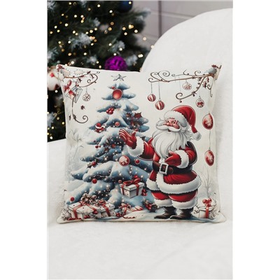 Наволочка декоративная новогодняя 2 шт рогожка НАТАЛИ, 1221265