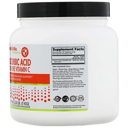 NutriBiotic, Immunity, аскорбиновая кислота, 100% чистый витамин C, кристаллический порошок, 1 кг (2,2 фунта)