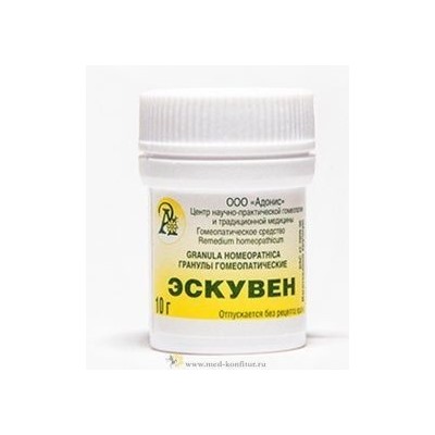 Гранулы гомеопатические "Эскувен"