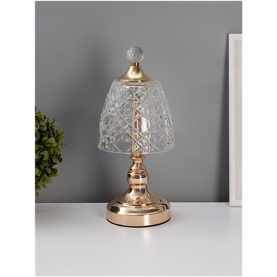 Светильник настольный RISALUX «Элли», интерьерный, LED, 10 Вт, золото, 13.5×13.5×31 см