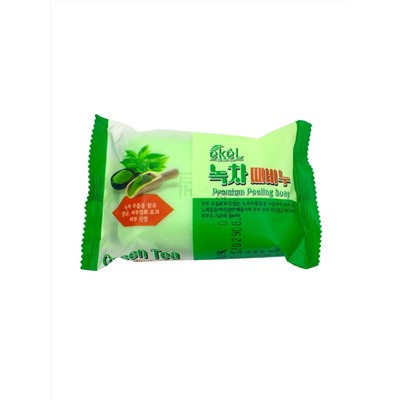 EKEL - МЫЛО ОТШЕЛУШИВАЮЩЕЕ С ЭКСТРАКТОМ ЗЕЛЕНОГО ЧАЯ PEELING SOAP GREEN TEA, 150 ГР