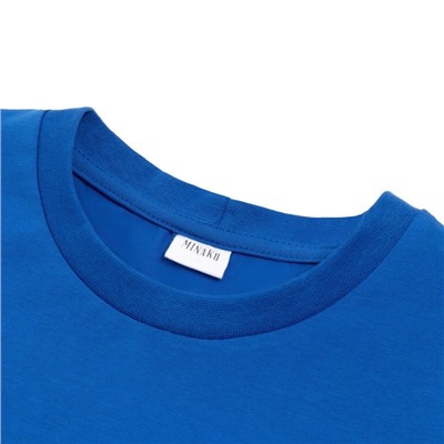 Футболка женская однотонная MINAKU: Basic line, цвет электро, размер 54