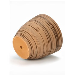 Горшок для цветов «Кружево», 5 л, d=23 см, h=21 см, керамика, с поддоном, коричневый