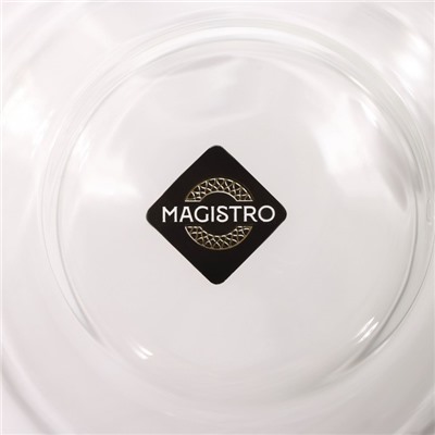 Чайная пара Magistro «Невесомость», 2 предмета: чашка 200 мл, блюдце d=11 см, стекло, прозрачная
