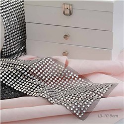 Лента-сетка со стразами 9 метров ширина 10,5 см 120541 / HCC-A20 /уп 15/ЦЕНА за 1 м