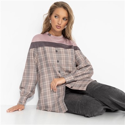 Свитшот комбинированный с замшей, Всплеск эмоций (восхищение)