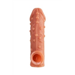 Насадка на фаллос с отверстием для мошонки Cock Sleeve 002 Size L - 17,6 см.