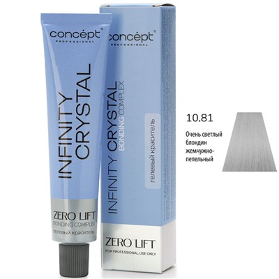CONCEPT Infinity Crystal Гелевый полуперманентный краситель для волос 10/81 очень светлый блондин жемчужно-пепельный 60 мл