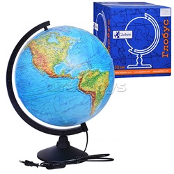 Глобус Земли физический 320мм с подсветкой Рельефный Классик