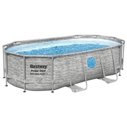 Бассейн каркасный Bestway Power Steel Swim Vista, 427×250×100, фильтр-насос, лестница, тент, 56714