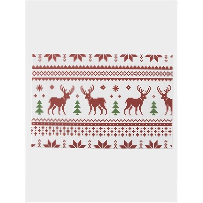 Салфетки сервировочные на стол Доляна «Новый Год», 4 шт., 45×30 см, белые