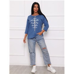 Флавия - футболка индиго