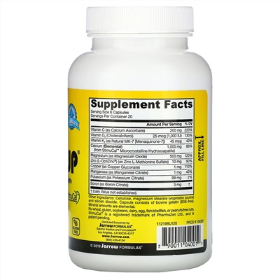 Jarrow Formulas, Bone-Up, 120 капсул