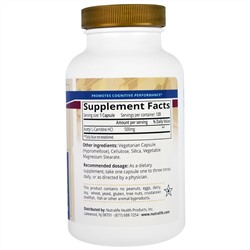 NutraLife, Ацетил-L-карнитина гидрохлорид, 500 мг, 120 капсул
