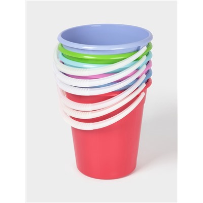 Ведро «Евро», 8 л, d=26 см, h=25.2 см, пластик, МИКС