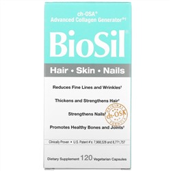BioSil by Natural Factors, ch-OSA Advanced Collagen Generator, улучшенный источник коллагена, 120 вегетарианских капсул