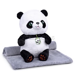 Мягкая игрушка "Пандочка" 45см, с пледом (1,0х1,63м)