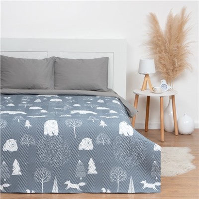 Покрывало LoveLife Евро «Зимний лес» 200×210 ±5 см, микрофайбер