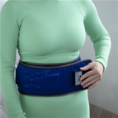 Массажер для похудения LEM-09, пояс, вибрационный, магнитный, 128 см, 220 В, синий