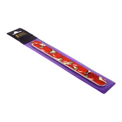 Mertz Пилка для ногтей прямая 889, 100/180 грит, яблочки, 18 см 3149