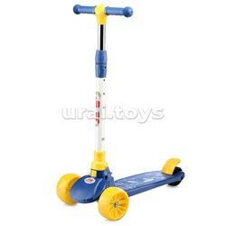 Самокат 3-х кол., колёса световые PU, желтый