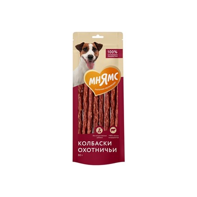 Лакомство «Мнямс» для собак, колбаски охотничьи, 80 г
