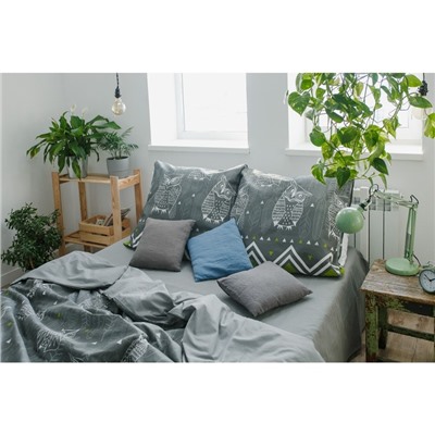 Постельное бельё 1.5-спальное «Этель. Ушастые совы (вид 1)», бязь