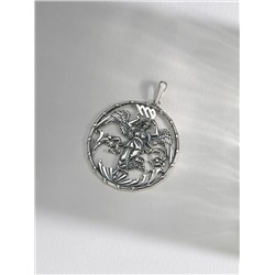 Подвеска из чернёного серебра - Дева 925 пробы П-0309о