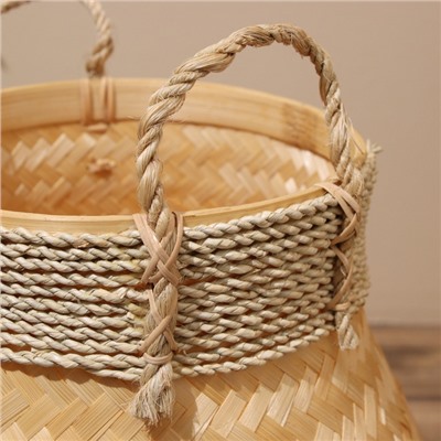 Корзина плетёная из бамбука, 30×30×40 см