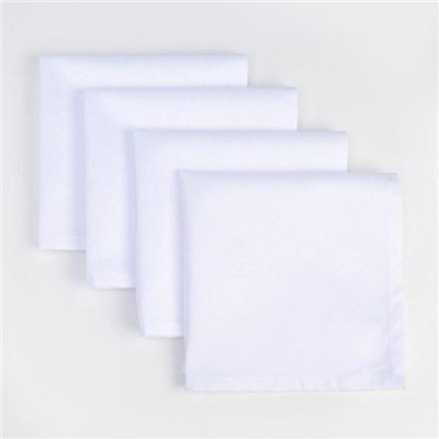 Набор салфеток «Этель» Cozy, 45×45 см-4 шт., белый, с пропиткой ВГМО, 192 г/м²