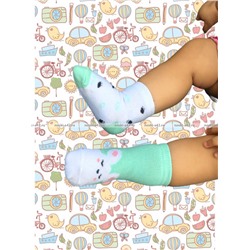 6 ПАР - ЮстаТекс носки детские 3с206 на ДЕВОЧЕК "Разноцветные ножки"