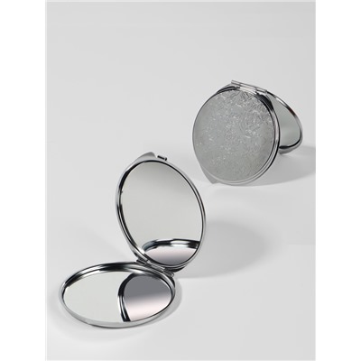 Зеркало складное, d=6 см, серебристое МИКС