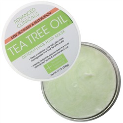Advanced Clinicals, Tea Tree Oil, Detoxifying Hair Mask, 12 oz (340 g)
