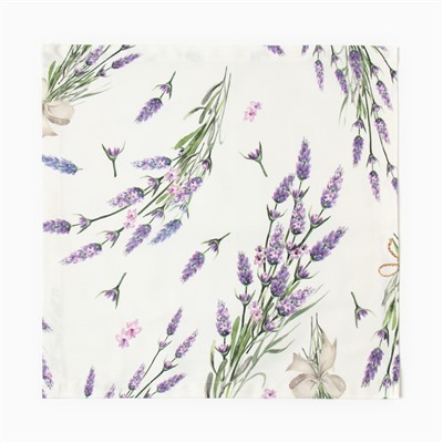 Набор салфеток с декоративными кольцами «Этель» Lavender, 40×40 см - 2 шт., 100% хлопок, саржа