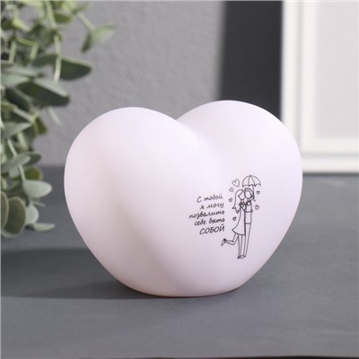 Фигурка светящаяся RISALUX «Сердце. Пара», LED-ночник, 3хLR44, 8×11×7 см