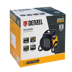 Тепловая пушка DENZEL DHC 2-100, керамический нагреватель, 0.025/1/2 кВт, 230 В