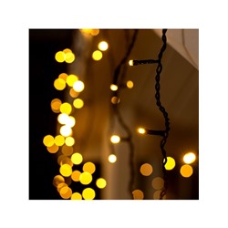 Гирлянда «Бахрома» 4 × 0.6 м, IP44, тёмная нить, 180 LED, свечение тёплое белое, 8 режимов, 220 В