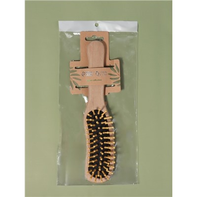 Расчёска массажная, деревянная, 5×22 см, цвет «светлое дерево»