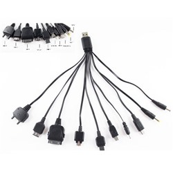 Универсальный кабель для зарядки от usb под известные бренды телефонов. 10 разъемов 903917