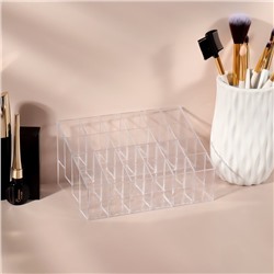 Органайзер для хранения косметики, 24 секции, 14.5×9.5×7.5 см, прозрачный