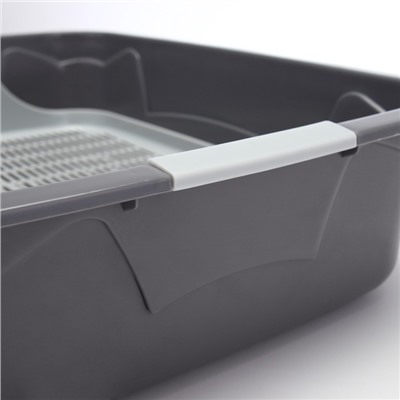 Туалет с сеткой,44×33×11.5 см, серый