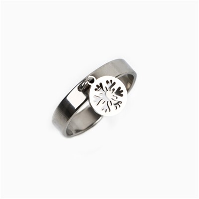 Кольцо с подвесом новогоднее «Снежинка»