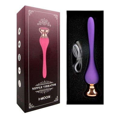 Фиолетовый вибромассажер Nipple Vibrator - 14,5 см.