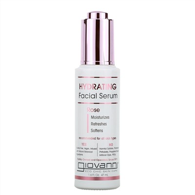 Giovanni, Hydrating Facial Serum, Rose, 1.6 fl oz (47 ml)
