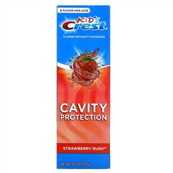 Crest, фторсодержащая зубная паста от кариеса, для детей от 2 лет, клубничная, 119 г (4,2 унции)